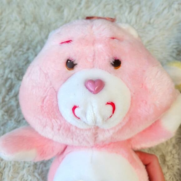 Vintage 80s Care Bears Plush Stuffed Animals Love A Lot & Sunshine LOT - Picture 4 of 9